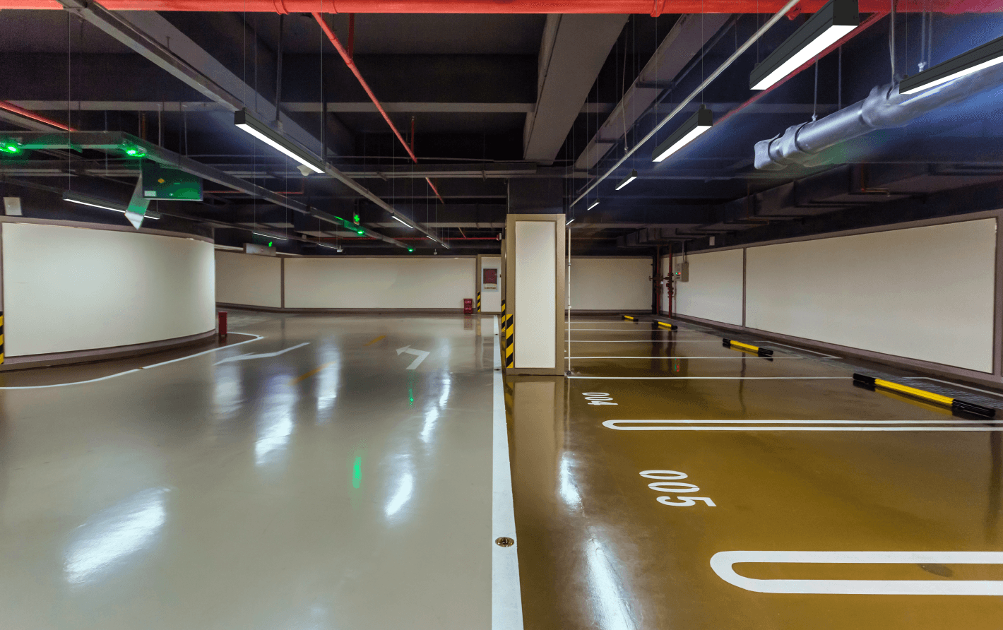 подземный паркинг - проектирование освещения от компании Световые Технологии