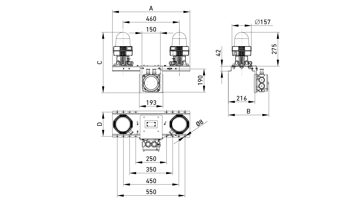заградительные огни  FLASH LED Ex AWLL(A)-220R/D, артикул 1591000340