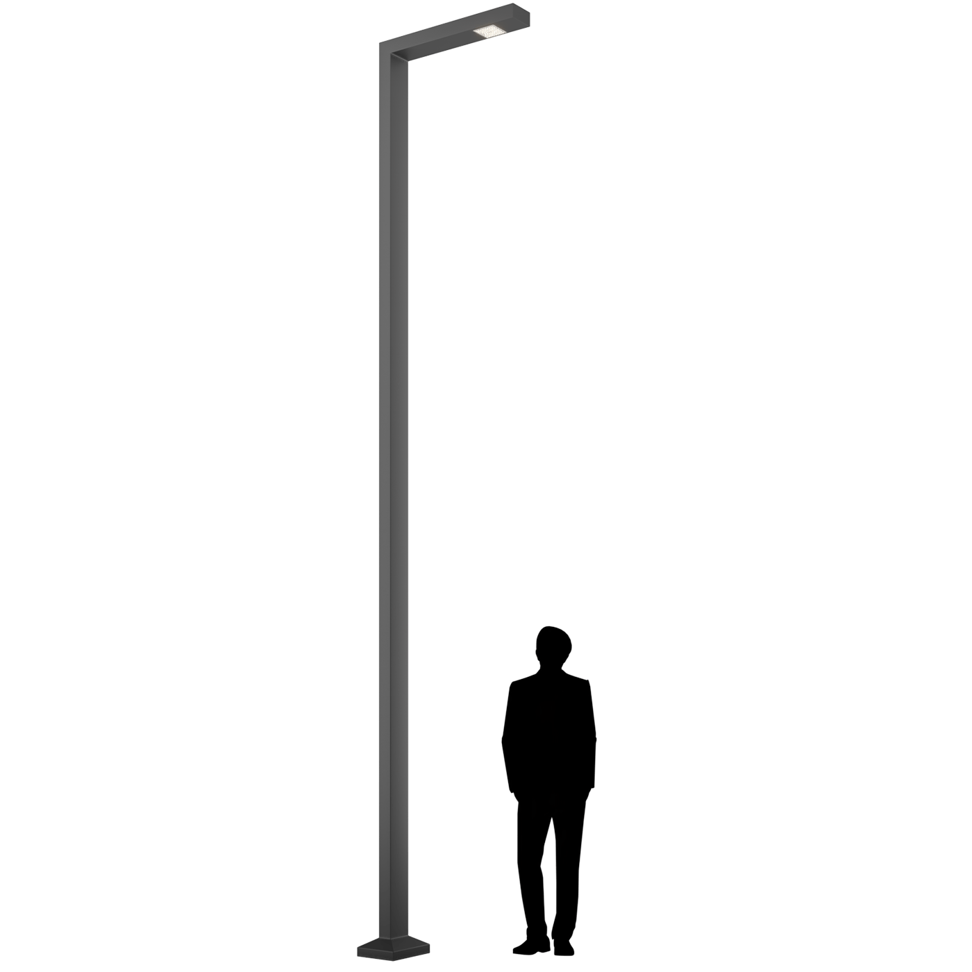 осветительные комплексы POKER LED 55W DW 730 RAL9005 L-SHAPE 6M (в комплекте ЗДФ), артикул 1739000040