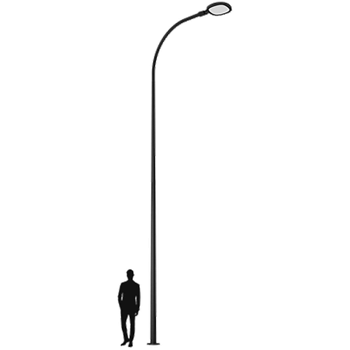 осветительные комплексы SKYLINE LED 90W DW 827 RAL9005 K-POLE 6M (в комплекте ЗДФ), артикул 4707000290