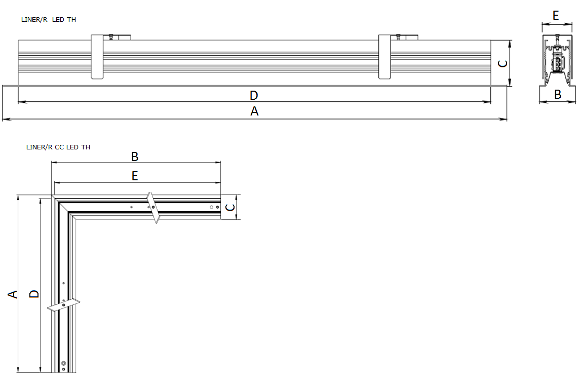линейные системы LINER/R LED 1200 TH W CH CF, артикул 1474001030