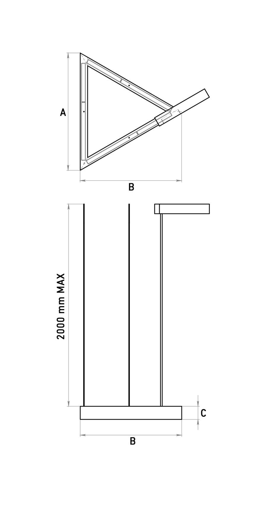подвесные PROFILE 30L TRIGON/P (600) 840 WH, артикул 1248003310