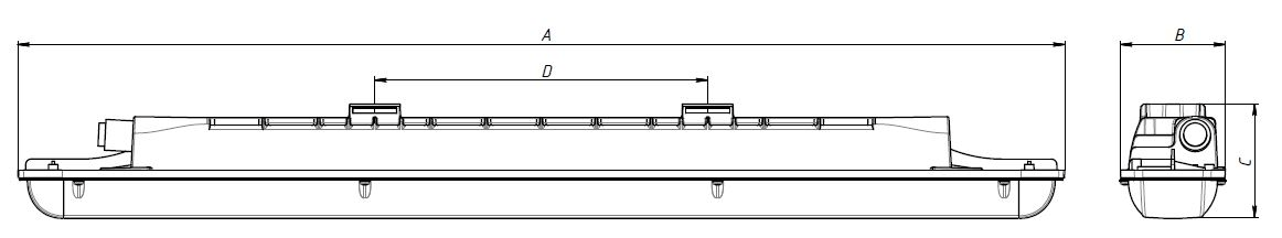 до 5 метров SLICK.PRS ECO LED 45 4000K, артикул 1631000290