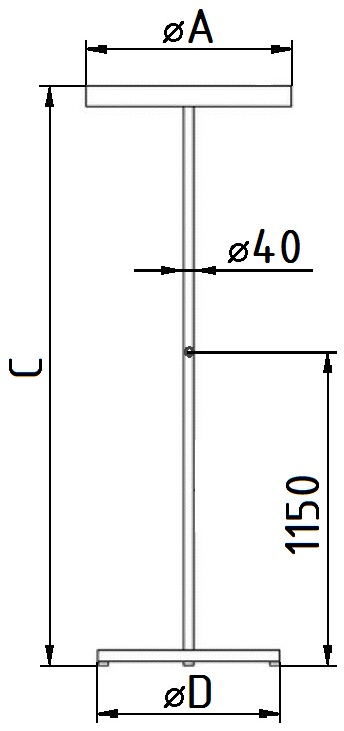 настольные и напольные STANDSOL LED 65 (600) WH 4000K up/down (one button), артикул 1781000030