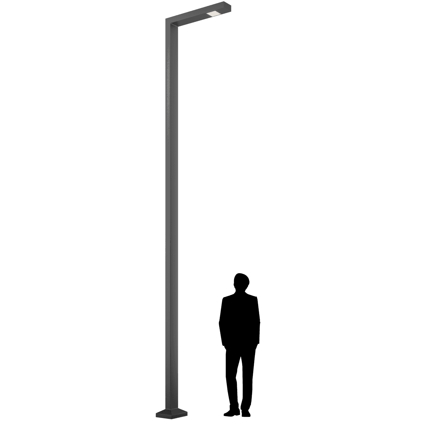 осветительные комплексы POKER LED 55W DW 730 RAL9005 L-SHAPE 6M (в комплекте ЗДФ), артикул 1739000040