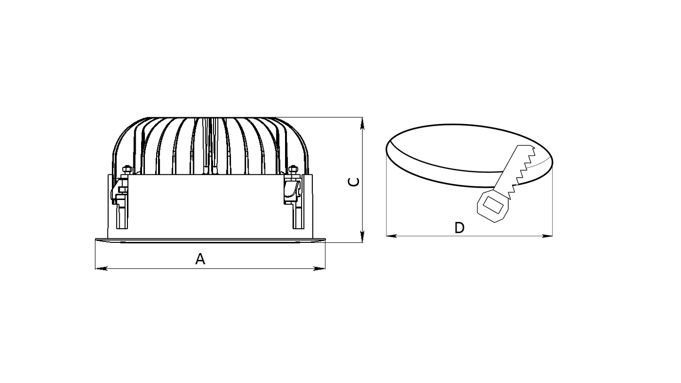 даунлайты DL POWER LED 60 D80 4000K, артикул 1170000530