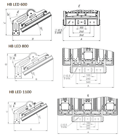 свыше 12 метров HB LED FLOODLIGHT G2 CD60 800W D80 850 HG, артикул 1224009810