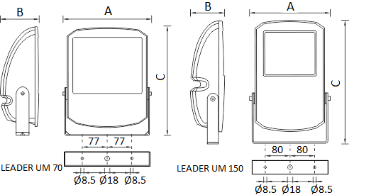 прожекторы LEADER UMC 150 Grey, артикул 1351000410