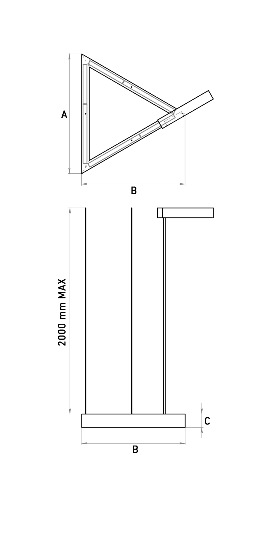 подвесные PROFILE 30L TRIGON/P (600) 840 WH, артикул 1248003310