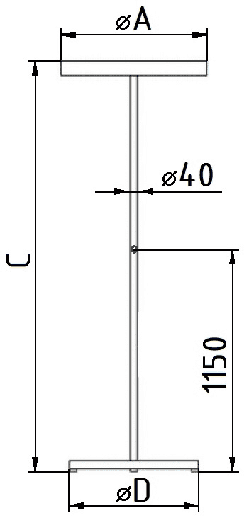 настольные и напольные STANDSOL LED 65 (600) WH 4000K up/down (one button), артикул 1781000030