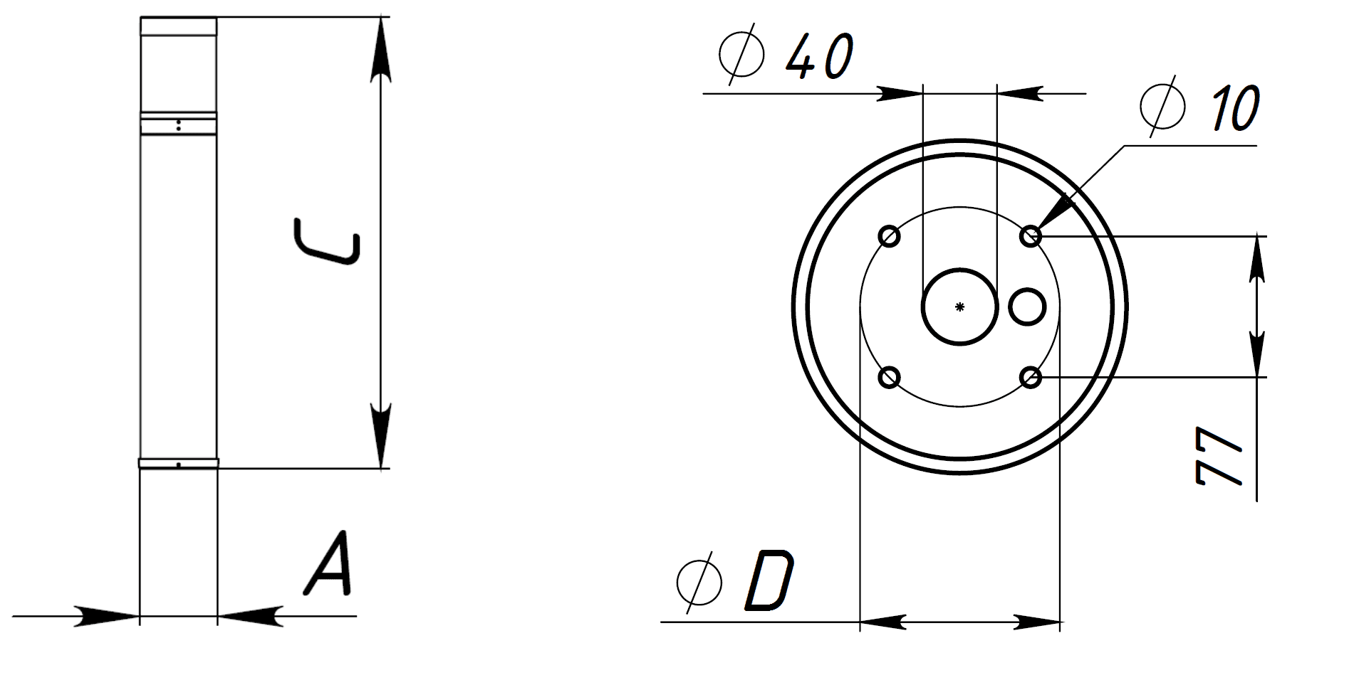 болларды TERES G2 20W 830 RAL9005, артикул 1583000220