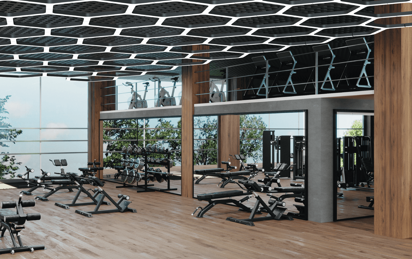 gym - проектирование освещения от компании Световые Технологии