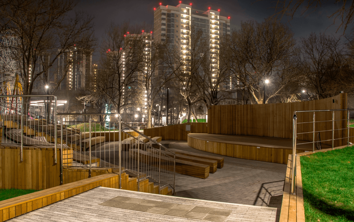 illumination of city pedestrian zones - проектирование освещения от компании Световые Технологии