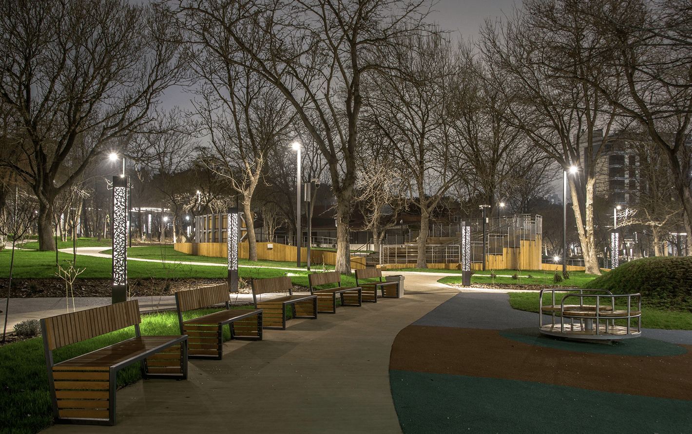 lighting of parks and urban recreation areas - проектирование освещения от компании Световые Технологии