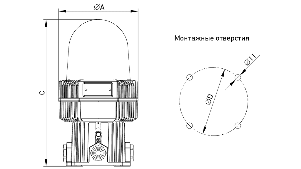 взрывозащищенные светильники ATLAS ECO, артикул 1585000270