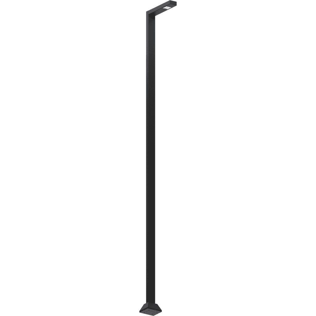осветительные комплексы POKER LED 55W DW 730 RAL9005 L-SHAPE 6M (в комплекте ЗДФ), артикул 1739000040