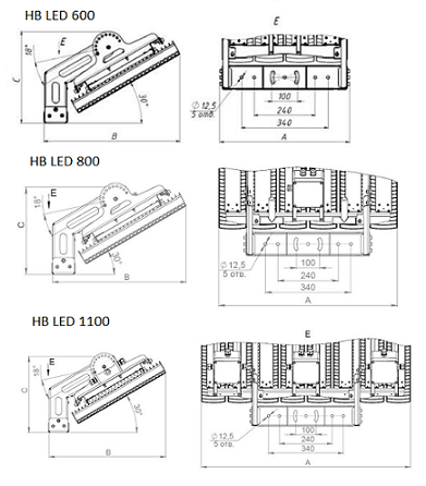 свыше 12 метров HB LED FLOODLIGHT G2 CD60 800W D80 850 HG, артикул 1224009810