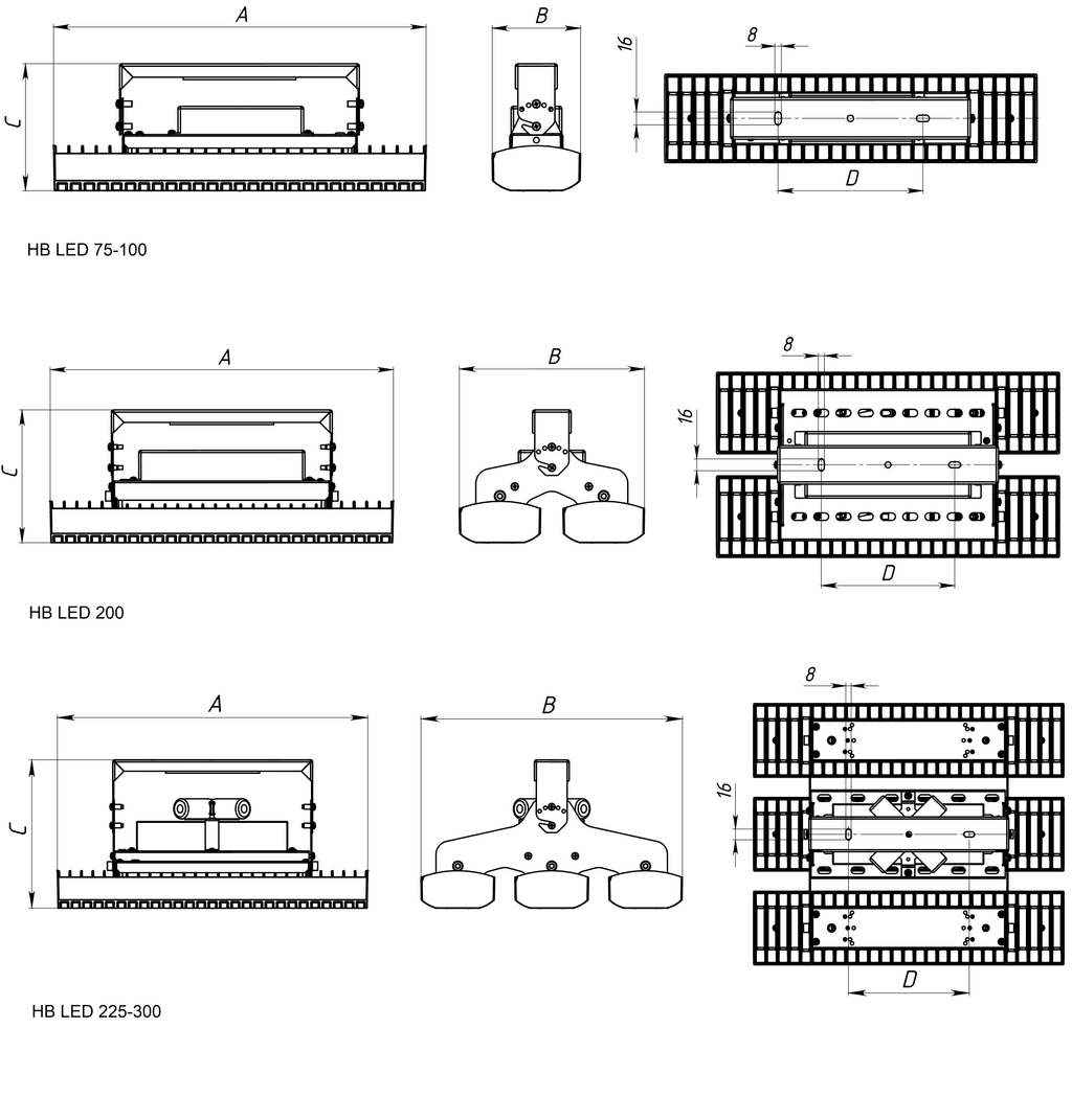свыше 12 метров HB LED 300 D30 5000K G2, артикул 1224002990