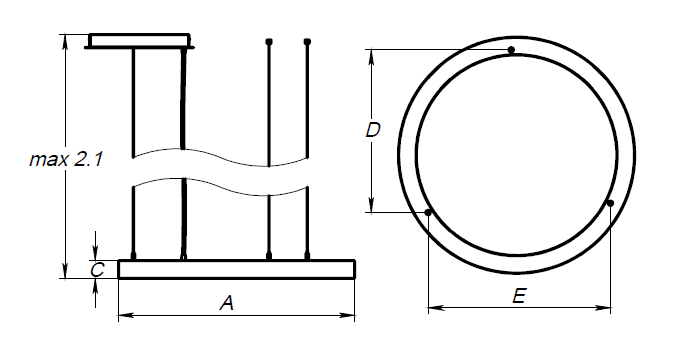 безрамочные OREOL STANDARD FLD/P (1000x40) 840 BL, артикул 1813000390