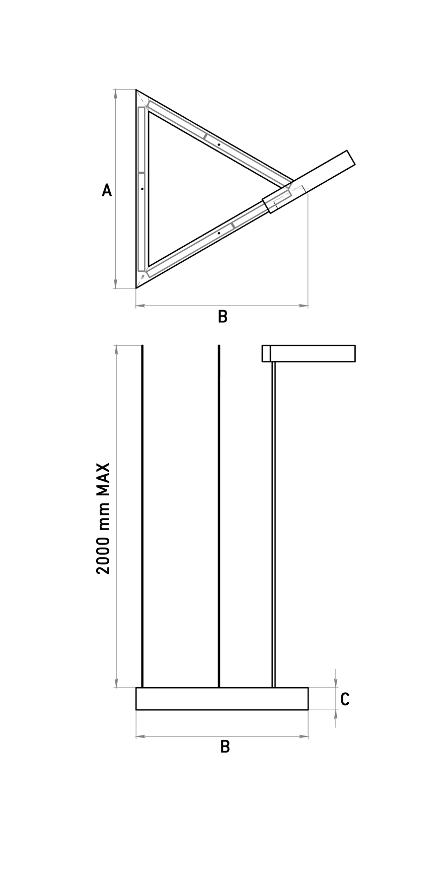 подвесные PROFILE 30L TRIGON/P (600) 840 WH, артикул 1248003310