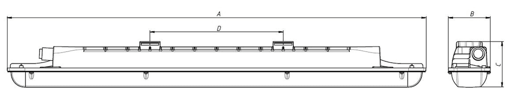 до 5 метров SLICK.PRS ECO LED 45 4000K, артикул 1631000290