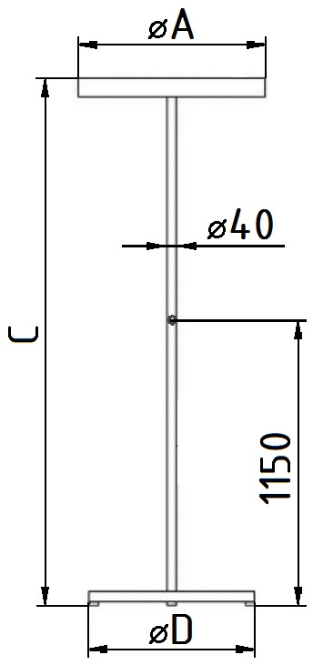 настольные и напольные STANDSOL LED 65 (600) WH 4000K up/down (one button), артикул 1781000030