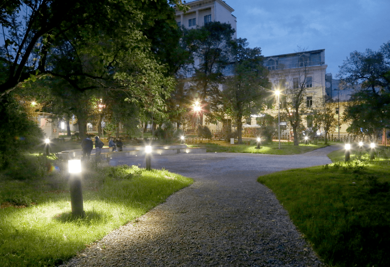 Ильинский сквер - проектирование освещения от компании Световые Технологии