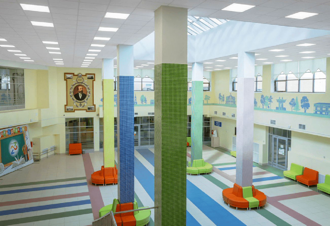 Центр образования им. И.А.Милютина - проектирование освещения от компании Световые Технологии