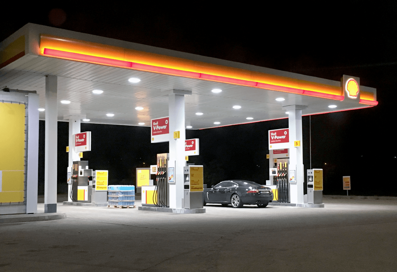 Автозаправочная станция "Шелл" (Shell) / Рига - проектирование освещения от компании Световые Технологии