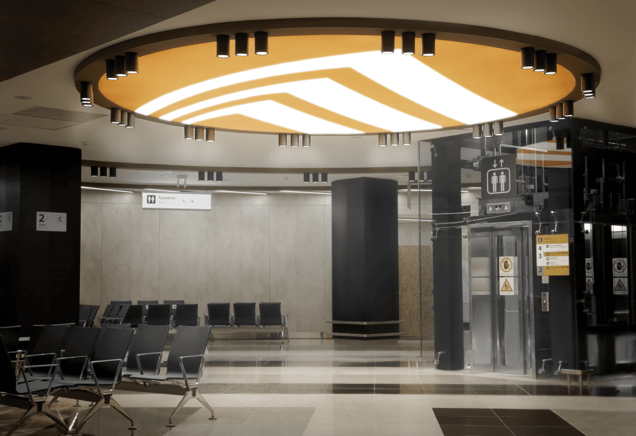 Аэропорт Шереметьево, новый пассажирский терминал С1 - проектирование освещения от компании Световые Технологии