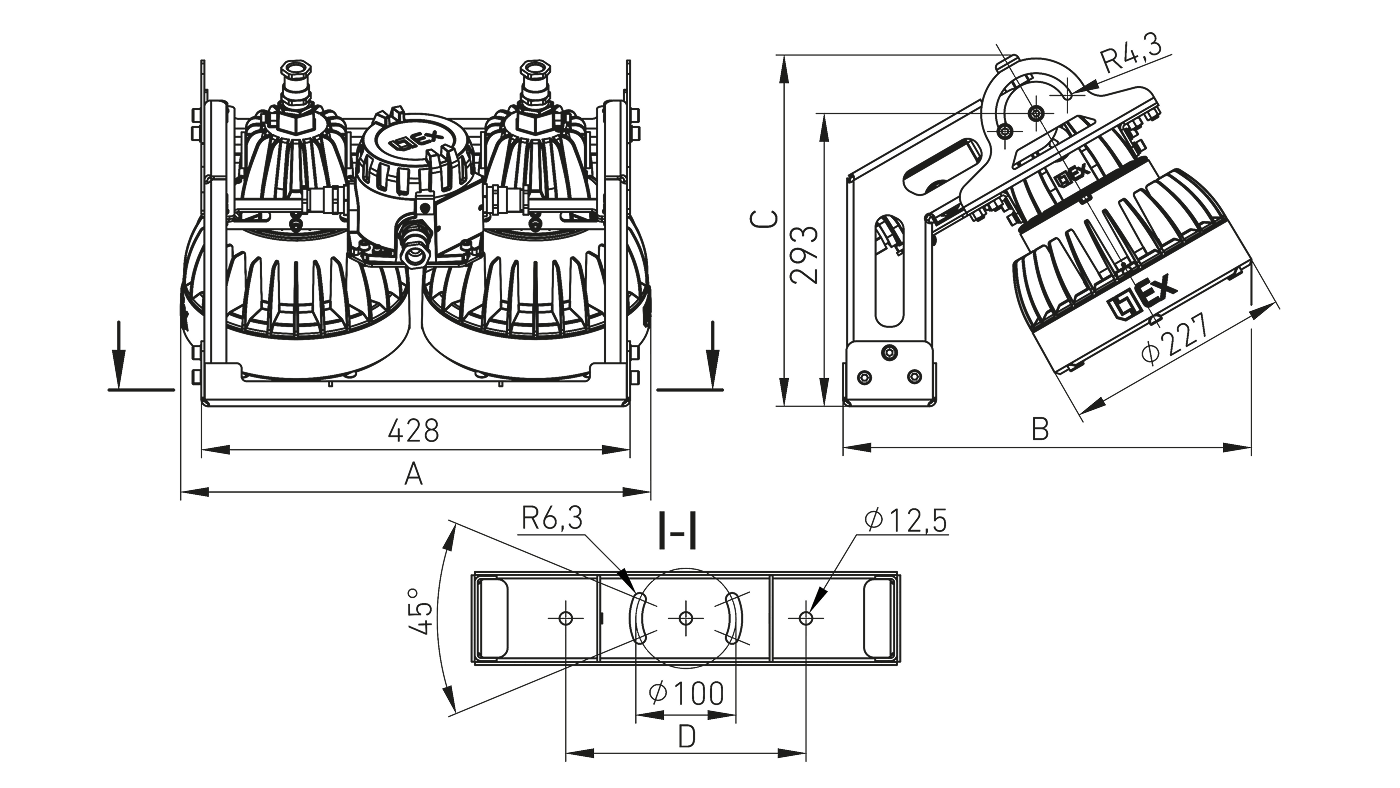взрывозащищенные светильники ZENITH LED Ex FLOODLIGHT G2, артикул 1226001030