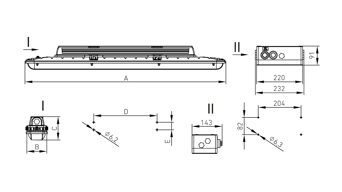 взрывозащищенные светильники SLICK LED Ex, артикул 1631002790